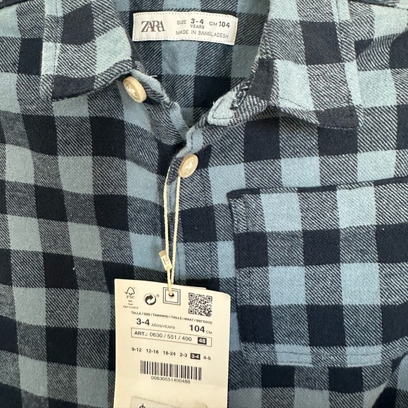 Zara Boy Striped Love Sleeve Button Down - Picture 6 of 6